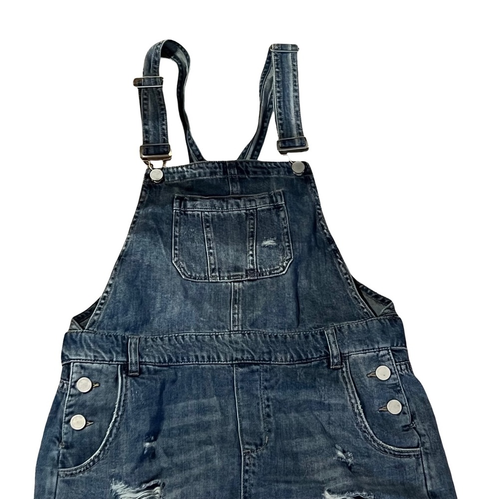 Blanknyc jean shorts ripped overalls size 28” - Picture 2 of 5